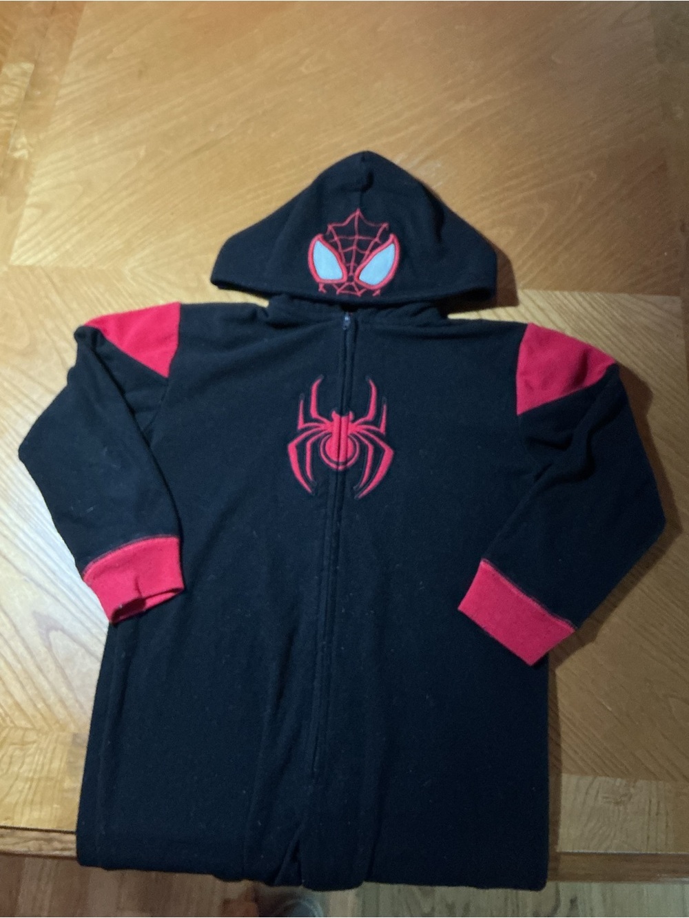 GAP Kids Spider-Man Black Hoodie with Red Trim and Marvel Logo